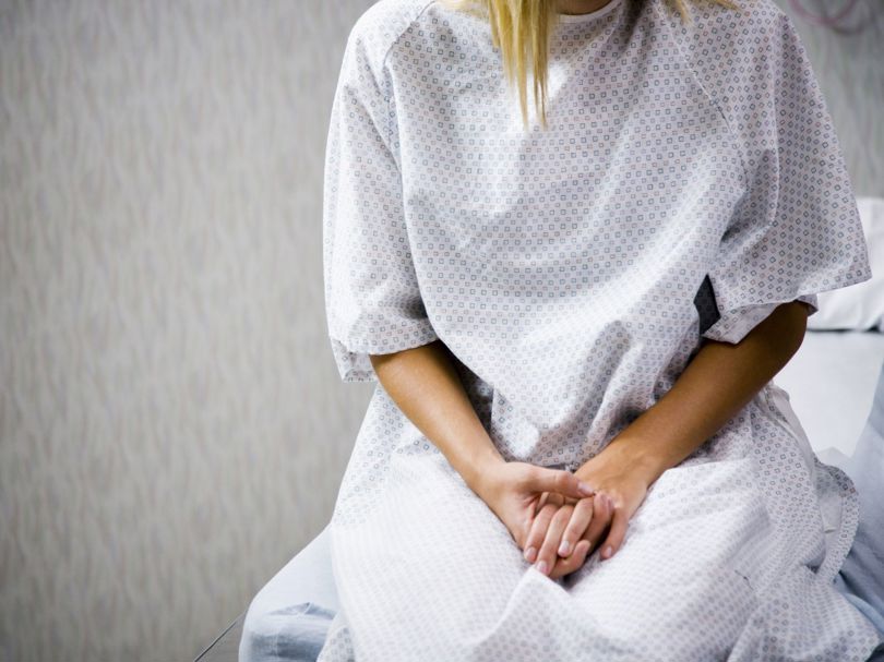 Patient sitting down